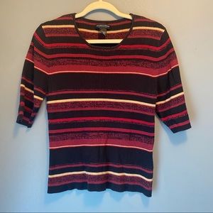 Goodlclothes Short Sleeve Striped Sweater L